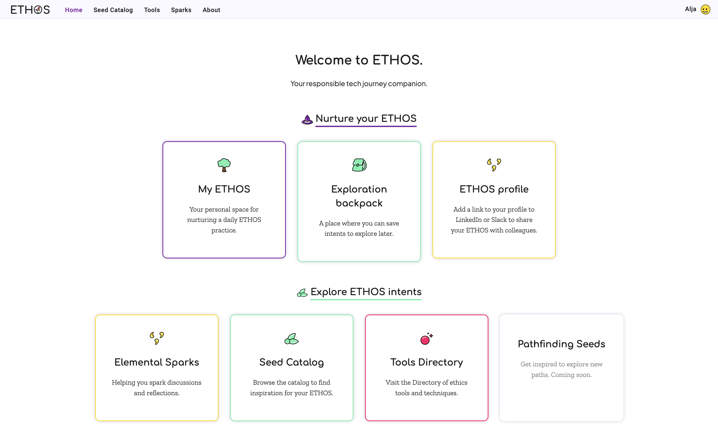 Screenshot of ETHOS